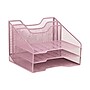 Staples 5-Compartment Metal Mesh Desktop File Organizer, Dusty Pink (ST63828)~#|#~4E950108-7A5B-4B2A-AF61EE456A44419B_sc7