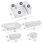 Mind Reader Stackable Plastic Desk Tray Set, White, 25 Pieces (DRORG25-WHT)~#|#~4F203E77-5727-48CE-B0210D36942563AA_sc7