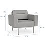 Lesro Darsey Fabric Guest Chair, Gray (DS1101.FSV-01OHGP)~#|#~4F53F2EF-9075-4ECB-8CF4AB3B40765B3F_sc7