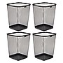 Mind Reader Metal Trash Can, 5 Gallon, Black, 4/Pack (4SQUAGA-BLK)~#|#~4F57E2AA-39F8-4A1D-88D8199564A3D860_sc7
