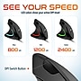 Delton S12 Wired Vertical Ergonomic Left-Handed USB-A/C Mouse, Black (DMERG12LU) ~#|#~4F5888FA-FBF9-4902-B579B2B74172B593_sc7