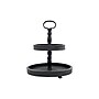Storied Home Distressed Blackwashed Wood 2-Tier Tray with Metal Handle (EC0112)~#|#~4F701406-661D-49F7-88F6628102FE0A49_sc7