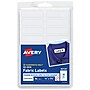 Avery No-Iron Fabric Labels on 4" x 6" Sheets, 1/2" x 1-3/4", White, Non-Printable, 54 Labels/Pack (40720)~#|#~4F7DB8E8-9F1E-4385-950628634F0A5326_sc7