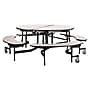 NPS MTR Series 60" Round Mobile Cafeteria Table With Benches, Grey Nebula (MTR60B-MDPEPCGYGY)~#|#~4FB8B540-2EBD-4FA4-BF032B0E10CA2841_sc7