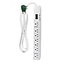 GoGreen Power 6' Metal Surge Protector, 7 Outlets, White (GG-17636)~#|#~50319D53-DE88-4043-998F77981EEFC238_sc7