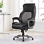 Sharper Image S-600 Active Lumbar Heated Ergonomic Bonded Leather Swivel Executive Massage Chair, Black (60098-BLK)~#|#~507A583B-3E04-4BD3-B9C75F31D378169F_sc7