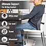 Mind Reader Memory Foam Ergonomic Lower Back Cushion Posture Corrector, Black/Blue (MEMCUSHGL-BLK)~#|#~508EAD5C-FCBC-4510-9BE0588A0A884B3E_sc7