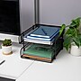 Mind Reader Metal Mesh Front Loading Stackable Letter Tray, Letter/Legal Size, Black (CSTACK2-BLK)~#|#~5098A8B4-185B-4FE6-B3004B820538DD6E_sc7