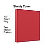 Staples 1 1/2" 3-Ring Non-View Binder, Red (ST26583-CC)~#|#~50A635C1-0460-4A1A-871D7C2CC9BF5A9A_sc7