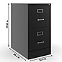 Staples 2-Drawer Mobile Vertical File Cabinet, Letter Size, Lockable, 27.95"H x 14.9"W x 24.4"D, Black (59555/25420)~#|#~50AD4353-49B4-4441-8271AF1C3FCFF51D_sc7