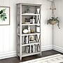 Bush Furniture Key West 66"H 5-Shelf Bookcase with Adjustable Shelves, Linen White Oak Laminated Wood (KWB132LW-03)~#|#~50B228B9-5E4C-4FB7-AF4071AB3AA453D8_sc7