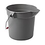 Rubbermaid Brute Plastic Bucket, 10 Quart, Gray (FG296300GRAY)~#|#~510A73C0-444C-4713-B4266070A5BB0726_sc7