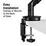 Staples TECH Adjustable Arm, Up to 30" Monitor, Black (51728-CC)~#|#~51318F94-191B-47EE-8F3F2DCF21F94AB6_sc7