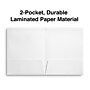 Staples Glossy 2-Pocket Paper Folder, White, 10/Pack (ST13375-CC)~#|#~517F0800-7DA4-458F-861281569BC69FFA_sc7