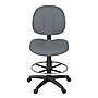 Regency Comfort Series Armless Fabric Drafting Chair with Footrest and Lumbar Support, Grey (105-DK-GY)~#|#~51B5A49A-BBD2-4ABE-B5F66C793E43853E_sc7