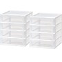 Iris 4-Drawer Desktop Unit, White/Clear, 2/Pack (587013)~#|#~51CD80C8-60A1-4F8F-837E250A5FFEC6BE_sc7