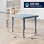 Flash Furniture Emmy Square Activity Table Set, 24" x 24", Height Adjustable, Dusty Blue (YCX232SQRTBDTBR)~#|#~520D5FF7-E6F0-4F7E-A7182C7883C8680F_sc7