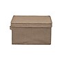 Household Essentials Large Stackable Folding Fabric Storage Bin, 8" x 12"x 15", 24.93 Qt., Beige, 2/Pack (7813-1)~#|#~521DB34C-032E-4EEE-B4C019F895580468_sc7