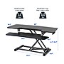 FlexiSpot M7 Series 40"W Manual Rectangular Adjustable Standing Desk Converter, Black (M7-E-40B)~#|#~521E0F20-B1D3-41D9-B588AD312BDE7521_sc7