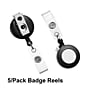 Staples Metal Identification Card Reel, Black, Spring Clip Attachment, Retractable Cord for ID Badges, Durable Everyday Use~#|#~522C631F-24A7-44EF-9A653E42B07B0A21_sc7