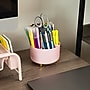 Mind Reader 5-Compartment Rotating Plastic Pen Holder, Pink (SPINPEN-PNK)~#|#~523353E8-79F6-4880-BE30C3F2B75473D7_sc7