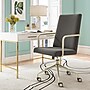 Elle Decor Giselle Fabric Computer and Desk Chair, Light Gray/Gold (CHR10058B)~#|#~52440379-B126-4022-A39C197ABBD0BAF4_sc7