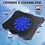 Enhance Cryogen 5 Adjustable Laptop Cooling Pad Stand, 1 Fan, 2 USB Ports, Black (ENGXC50100BLWS)~#|#~5253500A-7001-47B3-A2E95A3913FB6C77_sc7