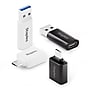 Staples TECH USB-A to USB-C Adapter Set, Assorted Colors, Male to Female, Data/Charging Adapters, 4-Pack~#|#~526B0148-E8FC-44ED-8325C32E4ECC88B7_sc7