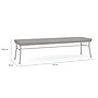 Lesro Mystic 3-Seat Bench, Chambray Grey/Silver (MG3001.SSV-01CHGY)~#|#~528D4234-1D58-4A1B-B9131EA9D350DB67_sc7