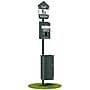 Furloo Steel Outdoor Pet Waste Station Kit with Foot Pedal & Header Bag Dispenser, 11.5 Gallon, Green (FLO11H-S-G)~#|#~52A0D29E-616A-421B-B61A9BA439038953_sc7