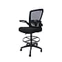Boss Flip Arm Mesh/Fabric Chair with Footrest and Lumbar Support, Black (B16366BK-BK)~#|#~52E6A26E-E032-4770-BB5AC17F12855D29_sc7