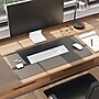 Smead Medium Vegan Leather Anti-Slip Desk Pad, 31.5" x 15.7", Charcoal (64833)~#|#~5307F586-22B5-41B3-B181D1FD669DBA49_sc7