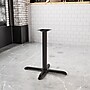 Flash Furniture 22" x 30" Cast Iron Restaurant Table X-Base With 3" Dia. Table Height Column, Black~#|#~5321EBA8-5D7F-4FE0-B6A8245AFAC6244E_sc7