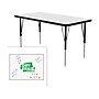Correll Rectangular Activity Table, 60" x 24", Height-Adjustable, Frosty White/Black (A2460DE-REC-80)~#|#~5323EDC5-161B-4DDD-90A406FB0296B1BC_sc7