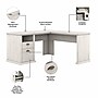 Bush Furniture Yorktown 50" Computer Desk with File Cabinet and 5-Shelf Bookcase, Linen White Oak (YRK011LW)~#|#~533103C1-BD46-49CF-B6F8BB26A8D899CC_sc7