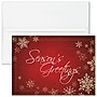 Customizable "Season's Greetings Snowflakes" Holiday Card, Blank Inside, w/ Unlined White Fastick Envs., 25/Box~#|#~536EF41D-EC55-437B-B46E49DE8A452932_sc7