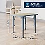 Flash Furniture Emmy Rectangular Activity Table Set, 26.5" x 21.75", Height Adjustable, Natural Woodgrain/Dusty Blue ~#|#~539A9A0D-B0BD-420A-954BDA0D0CC259E1_sc7