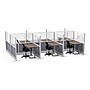 Luxor Modular Room Divider Add-On Wall, 70"H x 70"W, Gray/Frosted PET/Acrylic (MW-7070-XFCG)~#|#~53B23898-9CDB-4A53-8C7B0BEF98722F44_sc7