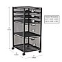 Mind Reader 5-Drawer Mobile Cart with Drawers Laundry Organizer Utility Cart with Wheels, Metal, Black (5TWHEEL-BLK)~#|#~53C44E14-83D9-45E5-A96D19F6BBA4108D_sc7