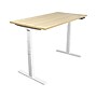 Mount-It! Ultimate 55"W Electric Rectangular Adjustable Standing Desk, Maple/White (MI-18077)~#|#~53D13E03-D350-47C7-BEFCF4F5B2C52F23_sc7