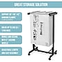 AdirOffice Metal Mobile File Cart with Swivel Wheels and (12) 30" Hanging Clamps, Black (615-BLK-PKG)~#|#~53D393E9-A1BB-48B9-87E054217CE21514_sc7
