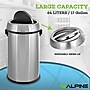 Alpine Industries Commercial Single-Stream Recycling Station, 17 Gallon, Stainless Steel (ALP470-65L-1-R)~#|#~53E96EDA-EC6B-4F6E-A0D1AF7FDC2AEC11_sc7