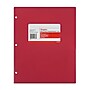 Staples 3-Hole Punched 2-Pocket Plastic Portfolio Folder, Red (ST52803-CC)~#|#~54122F55-55C6-4340-B9C3DE209B05981D_sc7
