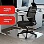 Staples Office Chair Mat, Clear Floor Mats with Lip, Flat-Pile Carpets, Extended Under-Desk Coverage, 48 x 36 Inch, Smooth Glide~#|#~541F727D-EE1C-4039-B075DEF20770360E_sc7