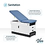 Viva Comfort Slimline Exam Table Base with Leg Rest, Step Stool, Drawers, Stirrups, 420 lbs Capacity, Blue (996FBSUM2BLUMK)~#|#~54270365-9B9D-4F20-BDAC8990F094EF18_sc7