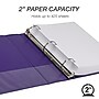Samsill Fashion 2" 3-Ring View Binders, Purple, 2/Pack (SAMU86608)~#|#~543C9746-C447-4D71-B1A8BC270E93AEB9_sc7