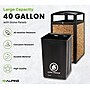 Alpine Industries Steel Outdoor Trash Can with Dome Lid, 40 Gallon, Stone (471-40-STO)~#|#~543DAF71-707F-4EA5-B634EA93F867999B_sc7