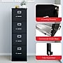 Staples Heavy Duty 4 Drawer Vertical File Cabinet, Letter Size Documents, 22" D x 14.9" W x 51.97" H, Black~#|#~54504F38-5E5D-4243-A4FF726DD696F50E_sc7