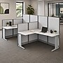 Regency Instant Office 63"H x 129"W 2 Person L-Shaped Cubicle Panel Workstation, Pure White (IO36194-03K-2P)~#|#~546C1284-BE8E-4E8A-80131075669DE37A_sc7