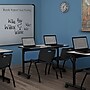 Regency Kobe 48" Flip Top Mobile Training Table- Maple & 2 'M' Stack Chairs- Black~#|#~547BC3CD-82A6-40B7-B8C0BFF900111ED3_sc7